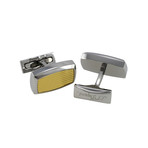 S.T. Dupont Guilloche Style Cufflinks // Gold + Palladium