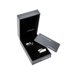 ST. Dupont Belgravia Cufflinks // Diamond Accented Platinum Bar