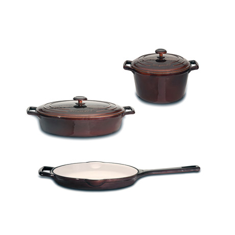 Neo Enamel Cast Iron Cookware // 5 Piece Set