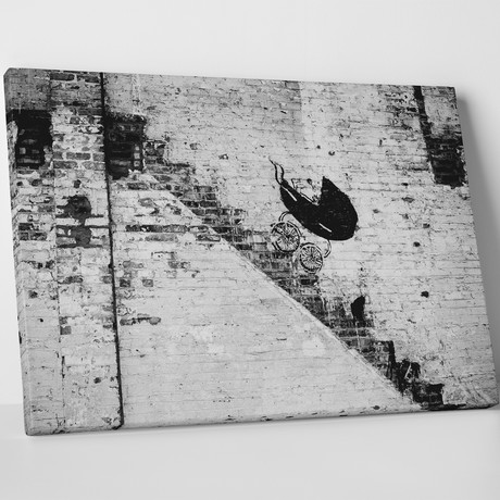 Stroller On Stairs (20"W x 16"H x 0.75"D)