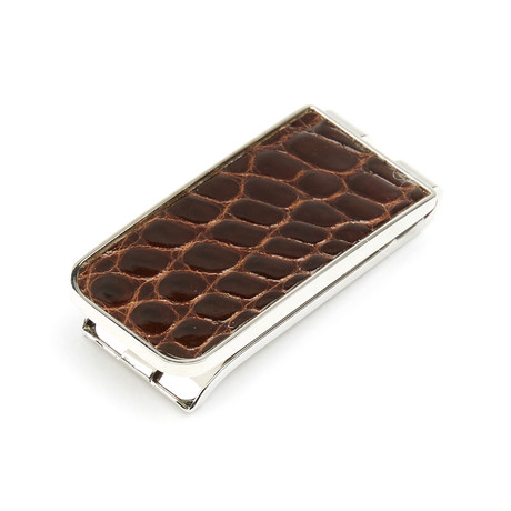 Genuine Alligator Money Clip // Chestnut Brown