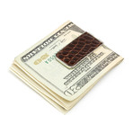 Genuine Alligator Money Clip // Chestnut Brown