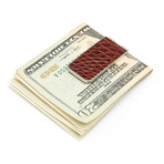 Genuine Alligator Money Clip // Cognac