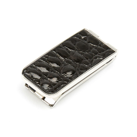 Genuine Alligator Money Clip // Black