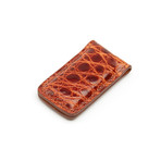 Genuine Crocodile Magnetic Money Clip // Cognac