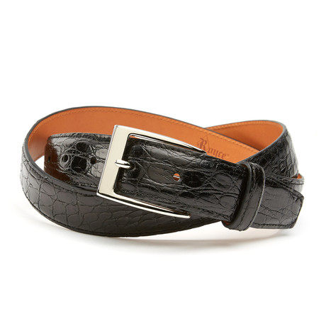 Genuine Crocodile Belt // Black (34" Waist)