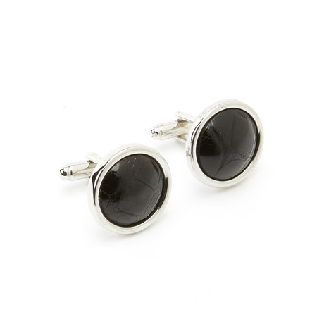 Genuine Alligator Cufflinks // Black