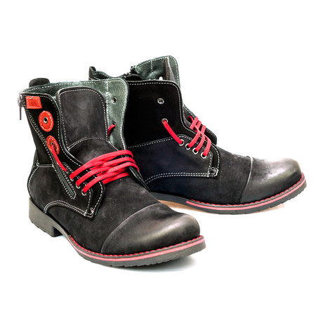 Contrast Lace Boot // Black (Euro: 40)