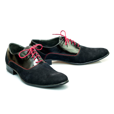 Suede + Leather Oxford // Red (Euro: 40)