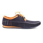 Moc-Toe Derby // Navy + Orange (Euro: 41)