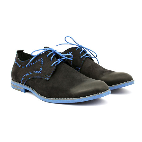 Derby // Black + Cornflower Blue (Euro: 40)