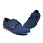 Suede Casual Derby // Navy + Red (Euro: 41)