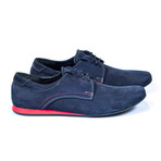 Suede Casual Derby // Navy + Red (Euro: 41)