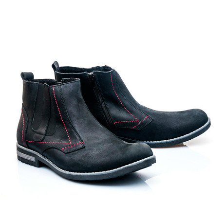 Stitched Ankle Boot // Black (Euro: 40)