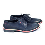 Contrast Sole Derby // Navy + Red (Euro: 45)