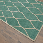 Moroccan Trellis Lattice // Emerald Green