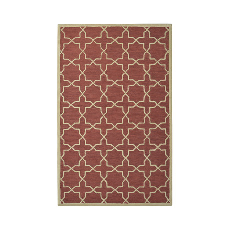 Moroccan Trellis Cecil Pantone // Marsala + Rust Paprika (5' L x 8' H)