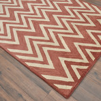 Moroccan Chevron Vera (Beige + Ivory)