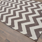 Moroccan Chevron (Brown + Ivory)