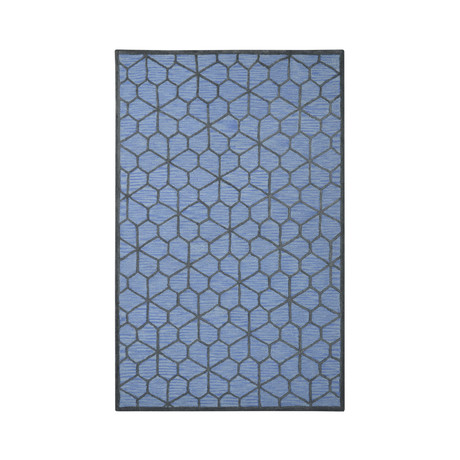 Modern Marvel Honeycomb // Blue (5' L x 8' H)