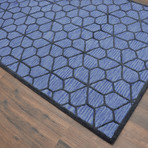 Modern Marvel Honeycomb // Blue (5' L x 8' H)