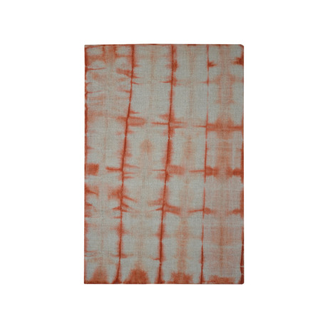 Shibori Japanese Tie Die Hand Tufted // Orange (4' L x 6' H)