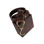 Buffalo Hook Belt // Mahogany (Small - Medium)