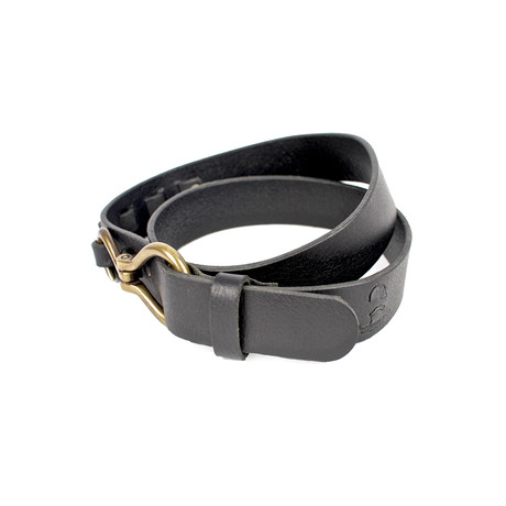 Buffalo Hook Belt // Black (Small - Medium)