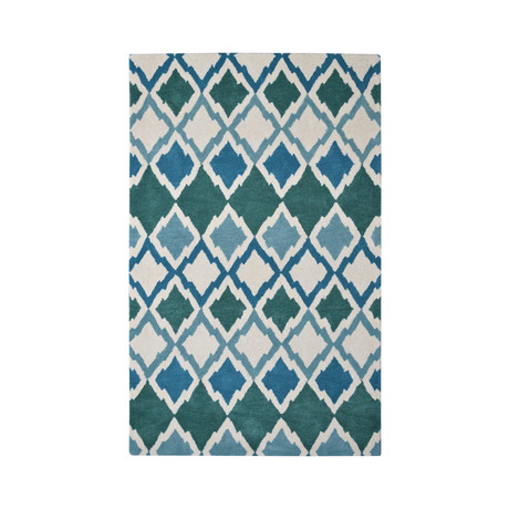 Moroccan Shag Trellis // Green Blue (Green Blue)