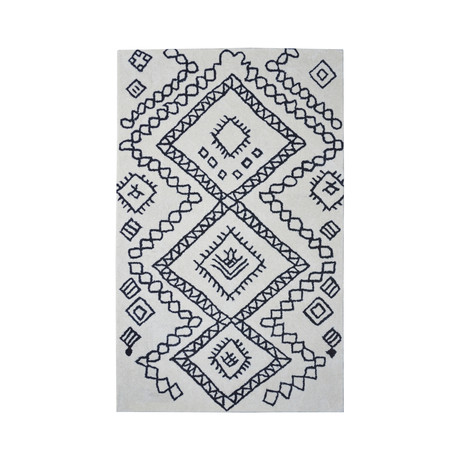 Moroccan Shag // Ivory + Black