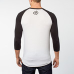Life's a Game // Winners DNA Raglan // Black + White (S)