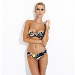 Jerry Bikini // Cocoa California Palm Print (XS)