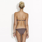 Jerry Bikini // Cocoa Stripe (XS)