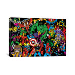 Marvel Comics // Retro // Character Line-Up in Zoom (26"W x 18"H x 0.75"D)