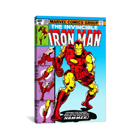 Marvel Comic Book Iron Man Issue Cover #126 (18"W x 26"H x 0.75"D)