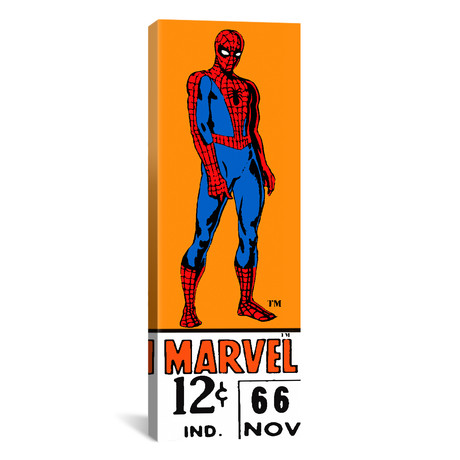 Comics (Retro) - Book Spider-Man Price Tag Panoramic (12"W x 36"H x 0.75"D)