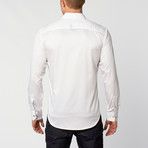 Classic Button-Up // White + Navy (S)