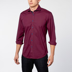 Button-Down Dress Shirt // Burgundy (L)