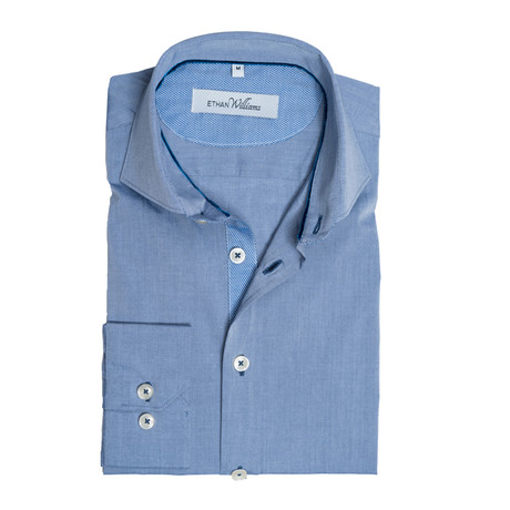 Ethan Williams // Button-Down Dress Shirt // Navy Chambray (S)