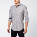Dress Shirt // Steel Grey + Navy (L)