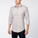 Flannel Button-Up // Light Grey + Red Check (2XL)
