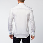 Ethan Williams // Dress Shirt // White + Blue (S)