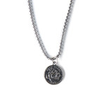 Metal Coin Necklace // Silver