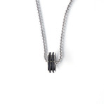 Metal Ring Necklace // Silver