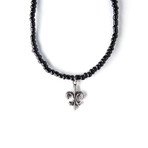 Beaded Charm Bracelet // Black