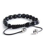 Beaded Bracelet // Cracked Black