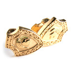 Knight Shield Cufflinks // Gold