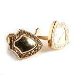 Shield Cufflinks // Gold