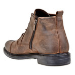 Nubuck Cap-Toe Ankle Boot // Brown (Euro: 40)