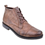 Nubuck Cap-Toe Ankle Boot // Brown (Euro: 40)